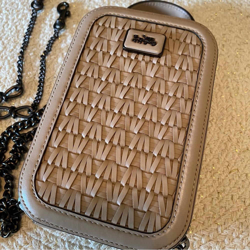 Coach Alie Camera Bag With Weaving Gem